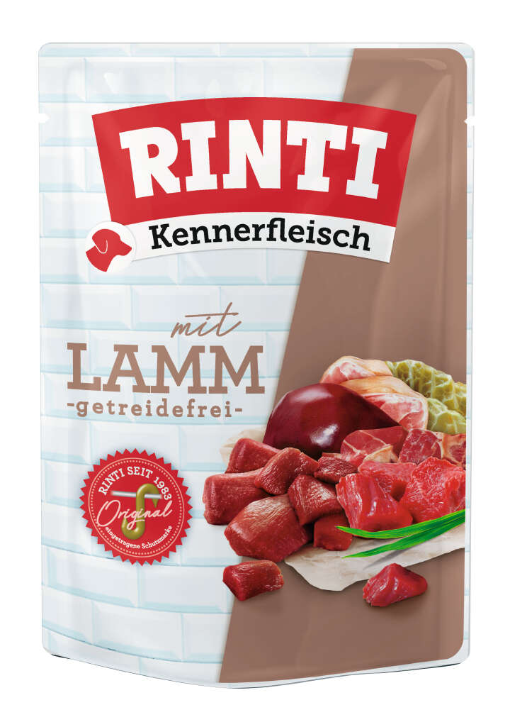 RINTI Hunde-Nassfutter Kennerfleisch Pouch Lamm